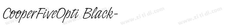 CooperFiveOpti Black字体转换